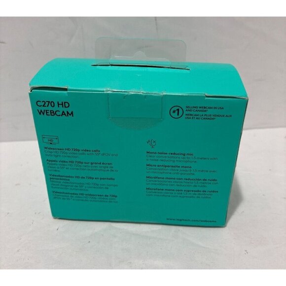 Logitech C270 HD WEBCAM Logitech - 960-001063 Pure and simple HD video calling. - Picture 3 of 4